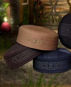 Wholesale Traditional Islamic Ethnic Style Men's Kufi <b>Hat</b> Customized Logo Shams Turkish Headwear for Prayer Best Wear - Product Image 1
