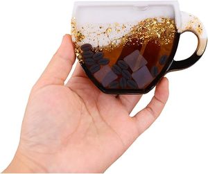 ชุดจานรองแก้วกาแฟทำมือสุดหรูพร้อมที่วาง ทำจากอีพ็อกซี่เรซิ่น – จานรองแก้วดีไซน์ทันสมัยสำหรับตกแต่งบ้าน - Product Image 1