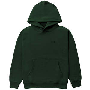 Sudadera con Capucha Negra para Hombre, Corte Regular, Forro Polar, Color Sólido, Bolsillo Frontal con Logotipo, Ropa Casual de Otoño - Product Image 2