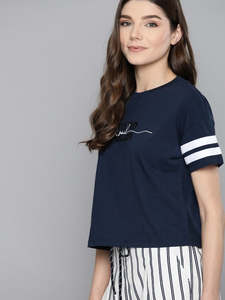 T-shirt imprimé pour femme en coton 100 %, style décontracté, coupe classique, léger et respirant, très demandé, vente en gros - Product Image 4
