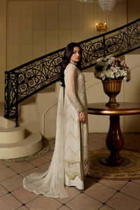 Robes de soirée pakistanaises haut de gamme, tenues de fête pour femmes, costume brodé 3 pièces, taille personnalisée, options de couleurs, style de mariage, Eid, style festif - Product Image 5