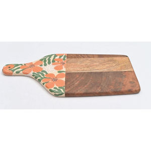 Planche à découper rectangulaire en bois émaillé à motif ethnique avec poignée, écologique, compatible lave-vaisselle, décoration de cuisine - Product Image 3