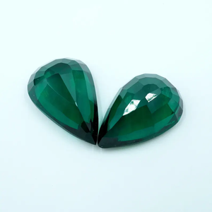 HAYAAT GEMS - Gemas de Esmeralda Verde Cultivadas en Laboratorio, Corte en Forma de Pera Facetado, 22.70 Quilates, Par, Cambio de Color, para la Elaboración de Joyas - Product Image 4