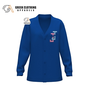 Sudadera Personalizada Jack and Jill para Mujer, Chaqueta Cortavientos con Cuello Abierto, Color Azul Rey Sólido, Abrigo con Letras Griegas de Hermandad, Se Puede Agregar Logotipo - Product Image 5