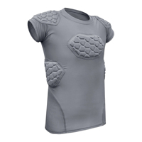 Maillot de compression à manches courtes rembourré personnalisé pour le football et le rugby – Protection intégrée