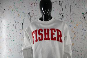 เสื้อสเวตเชิ้ตคอเต่า FISHER WHITE ปักลายสีแดง 100% ด้วยด้ายคุณภาพสูง - Product Image 2