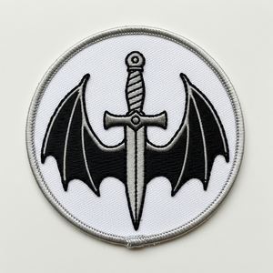 Parche Termoadhesivo Bordado de Gato Vampiro con Capa y Colmillos, Insignia Redonda de Gatito Gótico, Aplique Personalizado al por Mayor para Chaquetas y Bolsos Infantiles - Product Image 2