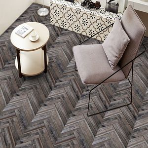 10 Uds. Pegatinas autoadhesivas de PVC de grano de madera marrón oscuro para suelo pegatina de azulejo impermeable DIY para salas de estar oficinas decorativas - Product Image 3