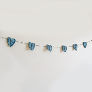 Guirnalda de ratán tejida a mano con diseño nuevo, en forma de corazón, conjunto de adornos, regalo de San Valentín, decoración. - Product Image 2