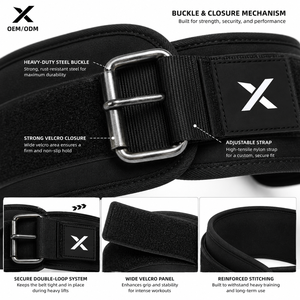 Ceinture de Soutien Lombaire Ajustable en Néoprène pour Musculation, Ceinture de Fitness Personnalisable OEM ODM avec Logo - Product Image 4