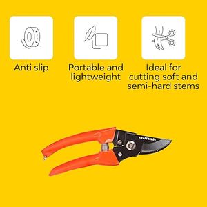 Tijeras de podar manuales para semillas, 1 unidad, cortador de jardinería de alta resistencia, cortador de plantas para el hogar y jardín, recortador de ramas de madera, tijeras robustas para tallos - Product Image 3
