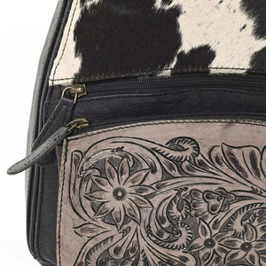 Sac à bandoulière en cuir de vachette style western cowboy pour femme - Product Image 3