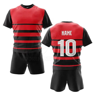 Uniforme de rugby de haute qualité à prix abordable en stock, respirant, à séchage rapide, maillot de rugby à manches courtes, uniforme de sublimation - Product Image 5