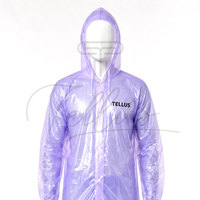 Combinaison de pluie imperméable et coupe-vent pour homme, 2 pièces, veste et pantalon de pluie en PVC/polyester résistant pour le travail en extérieur
