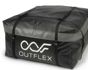 Bolsa de Carga Impermeable para Techo de Auto de 15 Pies Cúbicos, PVC 500D Negro con Ribete Gris - Product Image 1