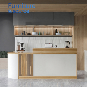 Mostrador de recepción personalizado moderno y duradero de calidad superior para área frontal del vestíbulo de la oficina corporativa fabricado en la fábrica de Vietnam - Product Image 4