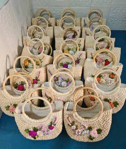 Factory Direct Boho Style Rattan Seagrass <b>Bamboo</b> Bag Vintage Design for Australia Market Cheap Wholesale Price Sale - Product Image 5