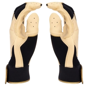 LIRODE Gants de frappeur de baseball personnalisables en cuir véritable à manchette longue avec support de poignet, ambidextres, taille M pour adultes unisexes - Product Image 4