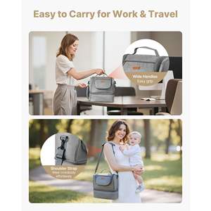 Estuche Portátil Gris para Extractor de Leche Materna, para Viajes de Trabajo y Uso Familiar, Compatible con S1/S2, para Bolsas de Hielo, Lactancia Materna y Leche Materna - Product Image 6