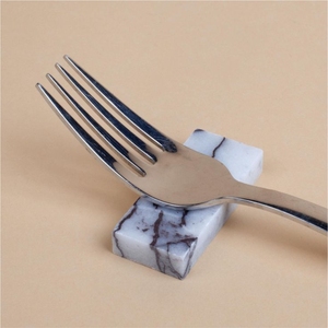 Modern Natural Marble Stone CutleryRest Luxury Knife Fork Spoon Holder Rack Tableware Decorative <b>Chopstick</b> <b>Rest</b> for Hotel Dining - Product Image 2