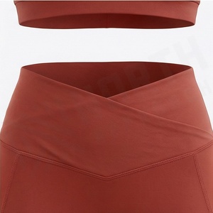 Ensemble de sport sans couture personnalisé pour femme : soutien-gorge de sport et leggings deux pièces, tenue de fitness sur mesure avec logo - Product Image 5