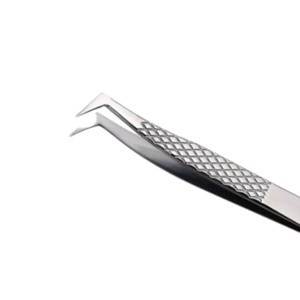 Pinzas Profesionales de 90 Grados con Punta de Fibra para Extensión de Pestañas, Punta Suave, Acero Inoxidable de Alta Calidad, Pinzas de Precisión - Product Image 3