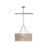 Lustre en métal et verre, abat-jour de luxe, éclairage d'intérieur pour la maison, lumières de mariage, décoration de chambre et de salon