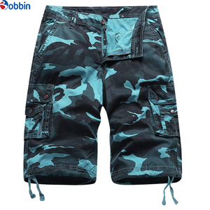 Pantalones Cortos Cargo de Camuflaje Morado para Hombre Bobbin, Cintura Media, Cierre de Botones, Transpirables, Pantalones Capri Tácticos para Hombre, Multibolsillos, Cortos Casuales - Product Image 3