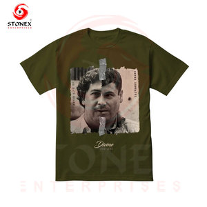 เสื้อยืดผู้ชายผ้าฝ้าย 100% 300 GSM ออกแบบโลโก้ตามสั่ง เสื้อยืดลายกราฟิกน้ำหนักมากสำหรับผู้ชาย สกรีนลายเสื้อยืด - Product Image 4