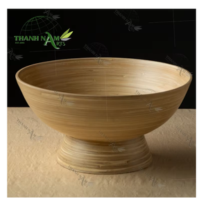 Bol à fruits en bambou naturel personnalisé OEM, style classique, vaisselle jetable, capacité 10L, écologique, pour la maison et la cuisine - Product Image 1