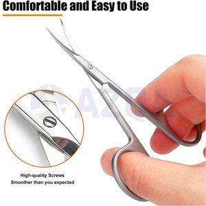 Stainless Steel <b>Cuticle</b> <b>Scissors</b> With Sharp Fine Tips For Professional Manicure Pedicure And Nail Care - Product Image 4