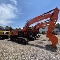 Excavatrice hydraulique sur chenilles Hitachi ZX210 de 21 tonnes, robuste, moteur puissant, fonctionnement stable, excavatrice d'occasion pour le marché mondial