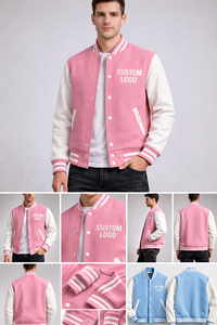 ผู้ผลิตเสื้อแจ็คเก็ตเลตเตอร์แมนผ้าขนสัตว์สำหรับฤดูหนาวแบบระบายอากาศได้ดี เป็นมิตรกับสิ่งแวดล้อม  แบบเรียบง่าย  คอตั้ง  ผลิตจากโพลีเอสเตอร์ สำหรับผู้ชาย  รับผลิตตามแบบ (OEM) และขายส่ง - Product Image 6