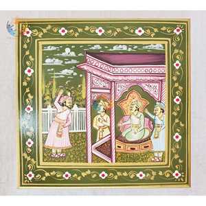 Único indio pintado madera Bajot decorativo decoración del hogar artículo - Product Image 5