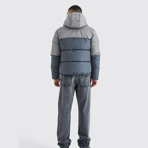 Design Your Own Panel Design <b>Jacket</b> Waterproof Breathable Puffer <b>Jacket</b> <b>Long</b> Sleeve Two Pockets Full Zipper Front Casual <b>Men's</b> - Product Image 4