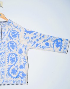 Veste bomber unisexe en coton 100% brodée à la main de luxe |   Broderie artisanale florale haut de gamme, respirante, automne/hiver - Product Image 3