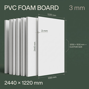 Lámina de Espuma de PVC Expandido Blanca de 1/8'' (3mm) 4x8 pies – Sustrato Mate Ultra Suave para Impresión UV de Cama Plana y Señalización - Product Image 2