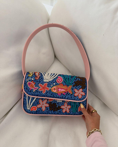 Sacs à main personnalisés pour femmes, faits main, de luxe, en coton, avec broderie perlée et travaux d'aiguille, à base de sacs à souder - Product Image 6