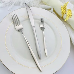 Long Lasting Made in India Silver Finishing Flatware Sets Stainless Steel Silver Fork Knife and <b>Spoon</b> - Product Image 2