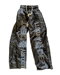 Pantalon de survêtement décontracté en polyester coupe droite oversize style streetwear Y2K avec cordon de serrage, broderie 3D et plis, coupe mi-haute - Product Image 6