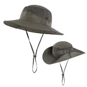 Unisex Outdoor Sun UV Protection Cap Wide Brim Hiking Fishing Fisherman <b>Bucket</b> <b>Hat</b> <b>With</b> <b>String</b> - Product Image 2