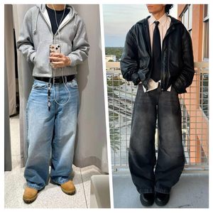 Pantalones Vaqueros Anchos de Mezclilla para Hombre, Estilo Baggy, Lavado Ácido, Diseño Personalizado, Logotipo Personalizado, Producción al por Mayor, Servicio OEM - Product Image 5