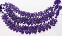 Perles d'améthyste africaine naturelle facettées en forme de marquise 6x11-8x13 MM, perles de pierres précieuses d'améthyste, perles d'améthyste violettes de 8 pouces pour bijoux
