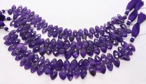 Perles d'améthyste africaine naturelle facettées en forme de marquise 6x11-8x13 MM, perles de pierres précieuses d'améthyste, perles d'améthyste violettes de 8 pouces pour bijoux - Product Image 5