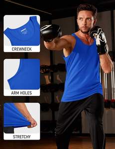 Camiseta sin mangas para hombre, vibrante, de tacto suave, con ventilación, tejido transpirable, ligera, caída fluida, sensación fresca, comodidad diaria, línea moderna, costuras duraderas - Product Image 5