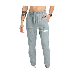 Casual Men's Pants Sweatpants Washed Soft Fabric Lightweight Mid Waist <b>Elastic</b> Functional Pockets Gym Joggers Daily Wear - Product Image 1