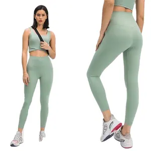 Swimwear yoga sport moq rendah peregangan stok mati 4way poliester rumah perabotan korset spandeks legging untuk wanita