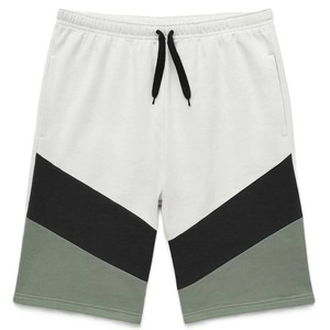 Custom Poly/Cotton Terry Shorts Drawstring Elastic Waist White Black Gray Color Panelled Casual Sporty Style Breathable <b>GYM</b> - Product Image 1