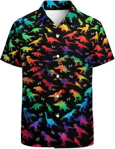Camisa Ligera para Hombre, Manga Corta, Estampado Tropical Hawaiano, Casual de Playa, con Botones, Colorida, para Verano - Product Image 2