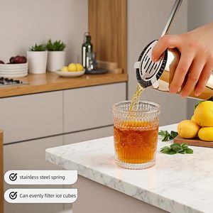 Top Seller Stainless Steel Hawthorne Rod Strainer Two Prong <b>Bar</b> Strainer for <b>Bar</b> Mocktail Cocktail Drink Strainer with Handle - Product Image 4